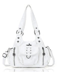 Vintage Multi-Pocket Hobo Shoulder Bag with Crossbody Strap