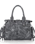 Textured Utility Multi-Pocket Satchel Bag