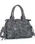 Textured Utility Multi-Pocket Satchel Bag