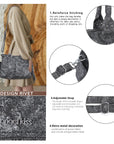 Textured Utility Multi-Pocket Satchel Bag