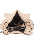 Vintage Multi-Pocket PU Shoulder Bag with Detachable Crossbody Strap