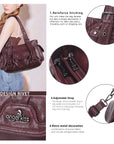 Utility-Inspired Multi-Pocket PU Tote Bag