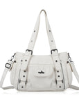 Utility-Inspired Multi-Pocket PU Tote Bag