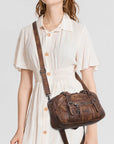 Vintage Multi-Pocket PU Bowling Shoulder Bag