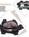 Vintage Y2K Studded Multi-Pocket Hobo Shoulder Bag