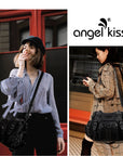 Vintage Y2K Studded Multi-Pocket Hobo Shoulder Bag