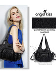 Vintage Y2K Studded Multi-Pocket Hobo Shoulder Bag