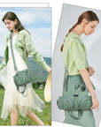 Moto-Style Zip-Detail Multi-Pocket Shoulder Bag