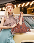 Moto-Style Zip-Detail Multi-Pocket Shoulder Bag