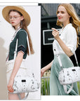 Moto-Style Zip-Detail Multi-Pocket Shoulder Bag