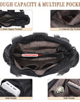 Women's retro fashion multi-compartment large capacity hobo bag | angel kiss bag-Angelkiss Bag