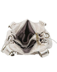 Washed Western Studded Shoulder Tote Bag with Lace-Up Detail