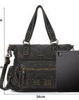 Large Multi-Pocket Shoulder Bag for Campus & Office