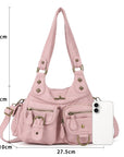 Vintage Y2K Utility Multi-Pocket Hobo Shoulder Bag