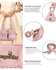 Vintage Y2K Utility Multi-Pocket Hobo Shoulder Bag