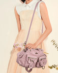 Vintage Y2K Utility Multi-Pocket Hobo Shoulder Bag