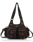 Vintage Y2K Utility Multi-Pocket Hobo Shoulder Bag