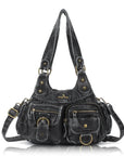 Vintage Y2K Utility Multi-Pocket Hobo Shoulder Bag