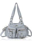 Vintage Y2K Utility Multi-Pocket Hobo Shoulder Bag