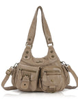 Vintage Y2K Utility Multi-Pocket Hobo Shoulder Bag