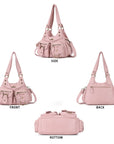 Vintage Y2K Utility Multi-Pocket Hobo Shoulder Bag