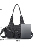 Y2K Ring-Detail East-West Shoulder & Crossbody Bag