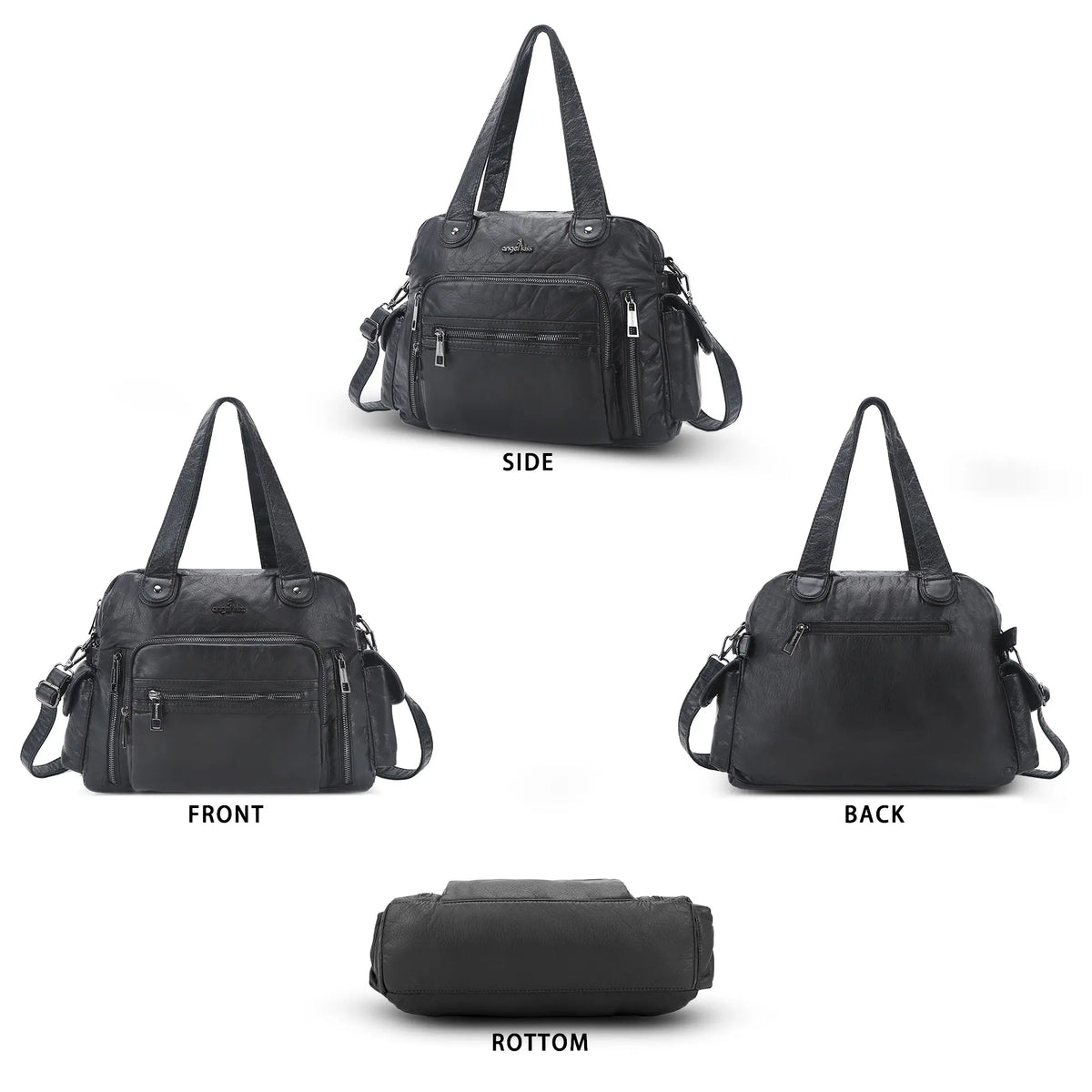 East-West Utility Shoulder Tote Bag with Adjustable Strap