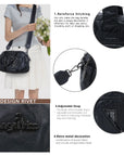 Vintage Multi-Pocket Twin-Handle Satchel Tote Bag