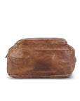 Vintage Washed PU Front-Pocket Satchel Bag