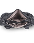 Moto Multi-Zip Shoulder Bag with Wide Handles