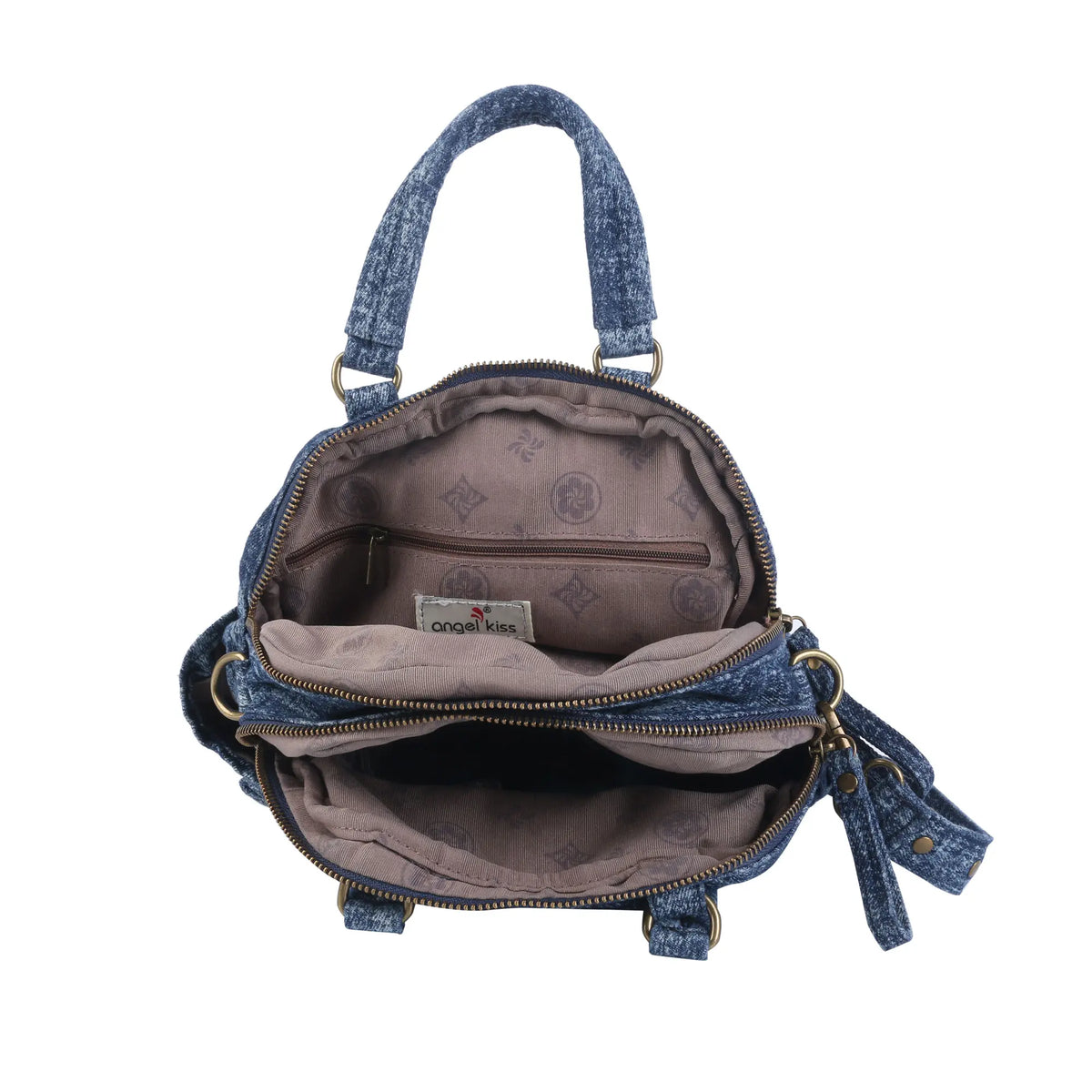 Convertible Denim Mini Backpack Purse