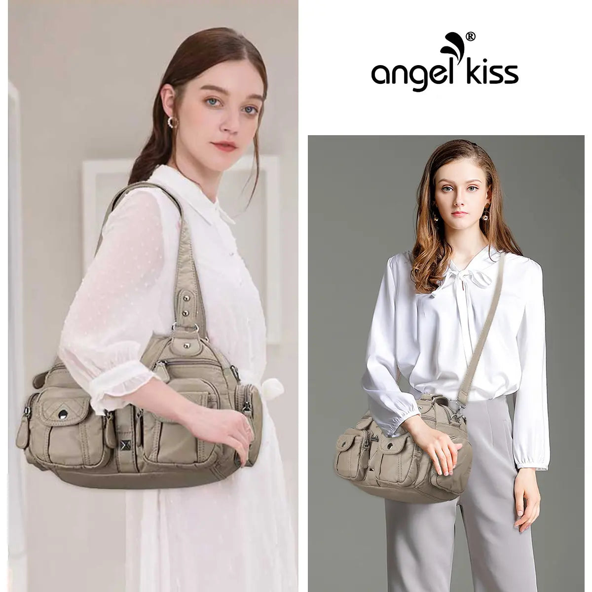 Vintage Y2k Multi-Pocket Shoulder Bag