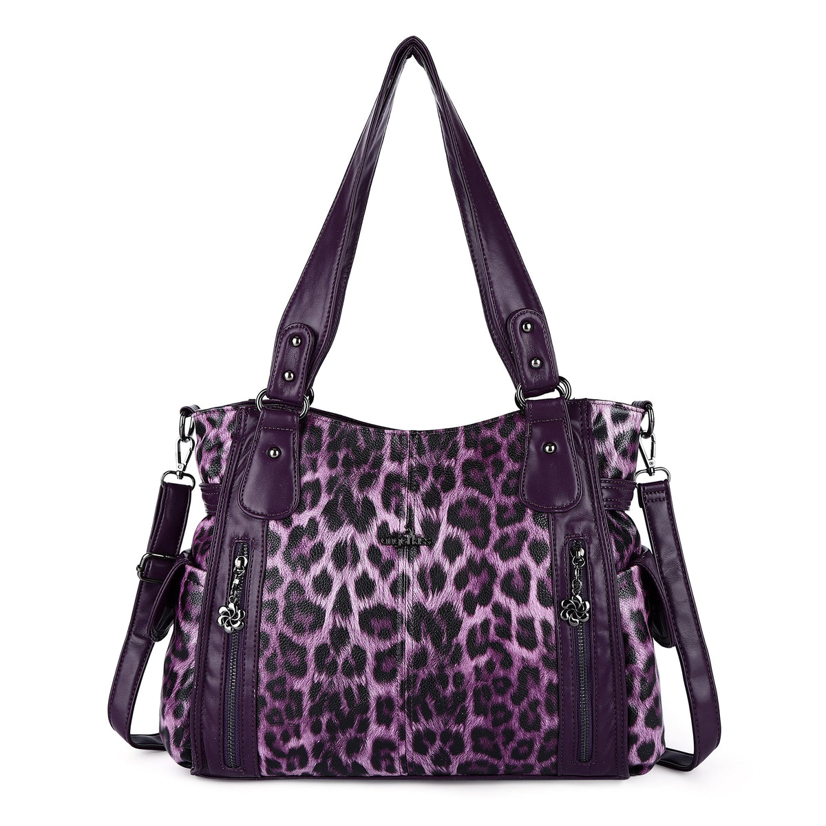 Leopard Print Shopper Shoulder Bag with Detachable Strap