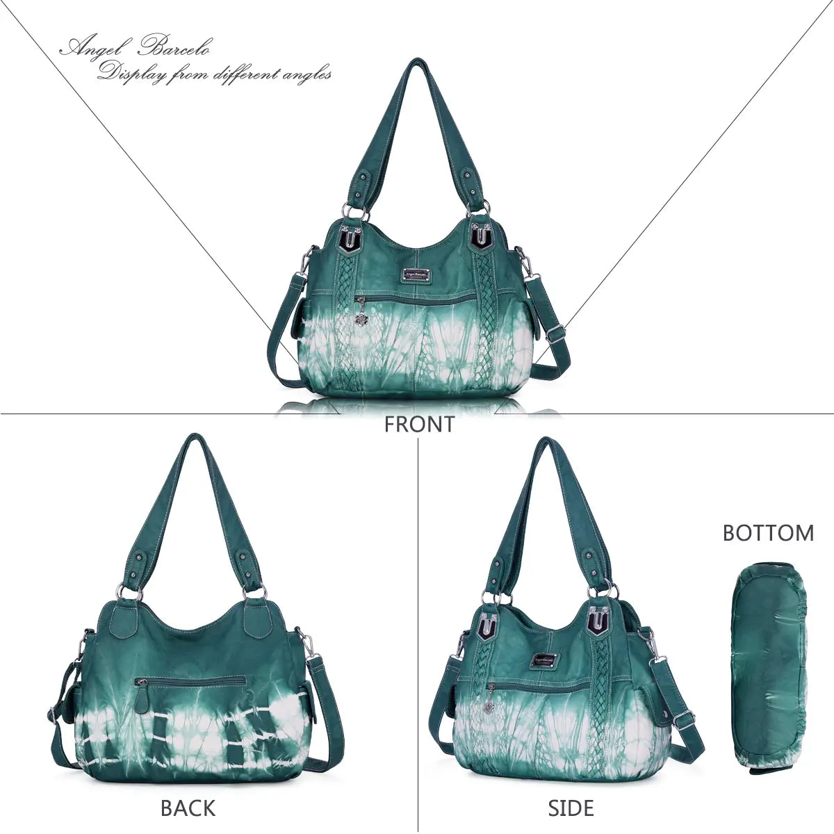 Tie-Dye Washed Finish Weekend Hobo Bag
