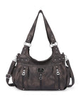 Tie-Dye Multi-Pocket Moto Shoulder Bag