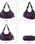 Tie-Dye Multi-Pocket Moto Shoulder Bag
