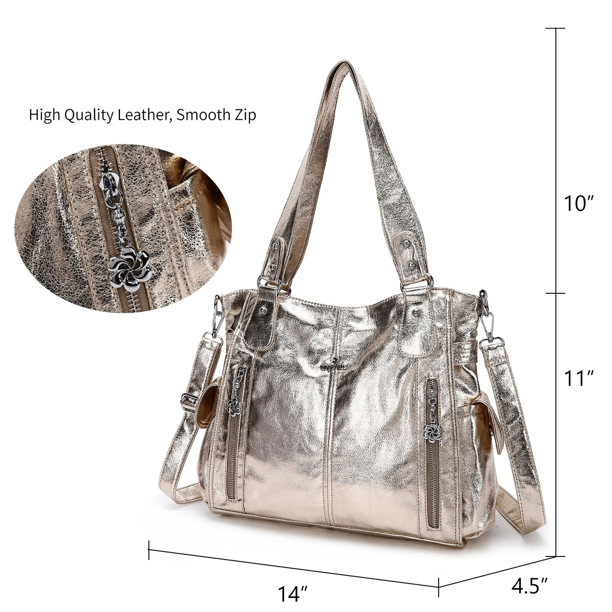 Leopard Print Shopper Shoulder Bag with Detachable Strap