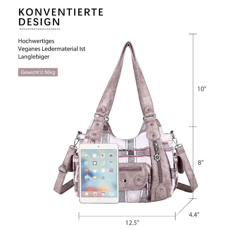Vintage Spacious Crossbody Bag with Shoulder Carry