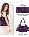 Tie-Dye Multi-Pocket Moto Shoulder Bag