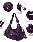 Tie-Dye Multi-Pocket Moto Shoulder Bag