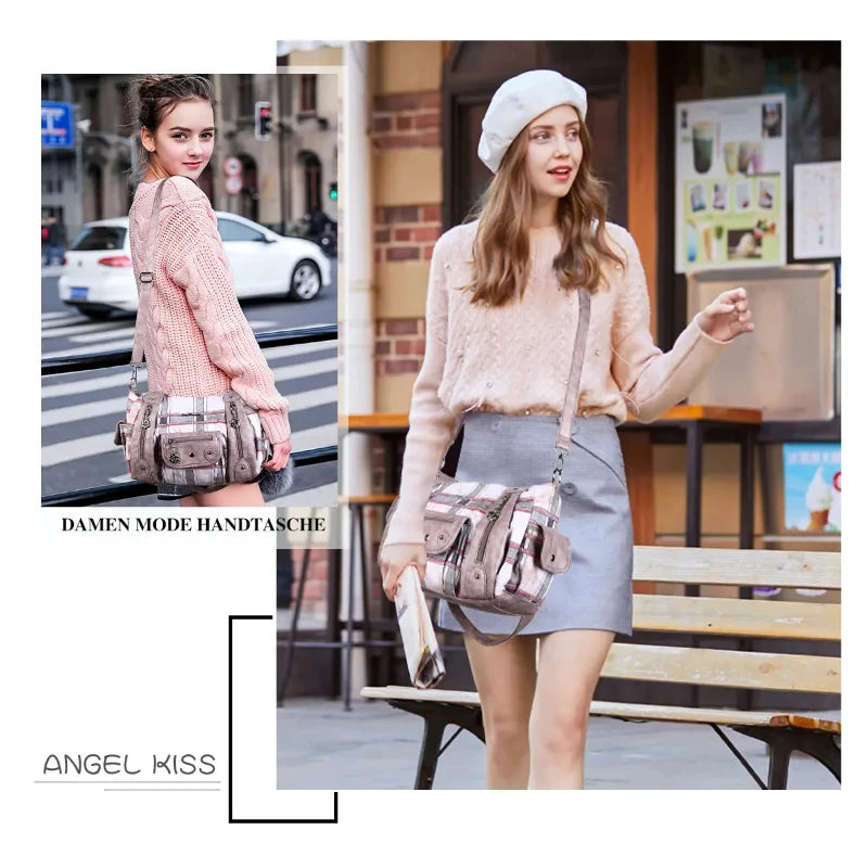 Vintage Spacious Crossbody Bag with Shoulder Carry