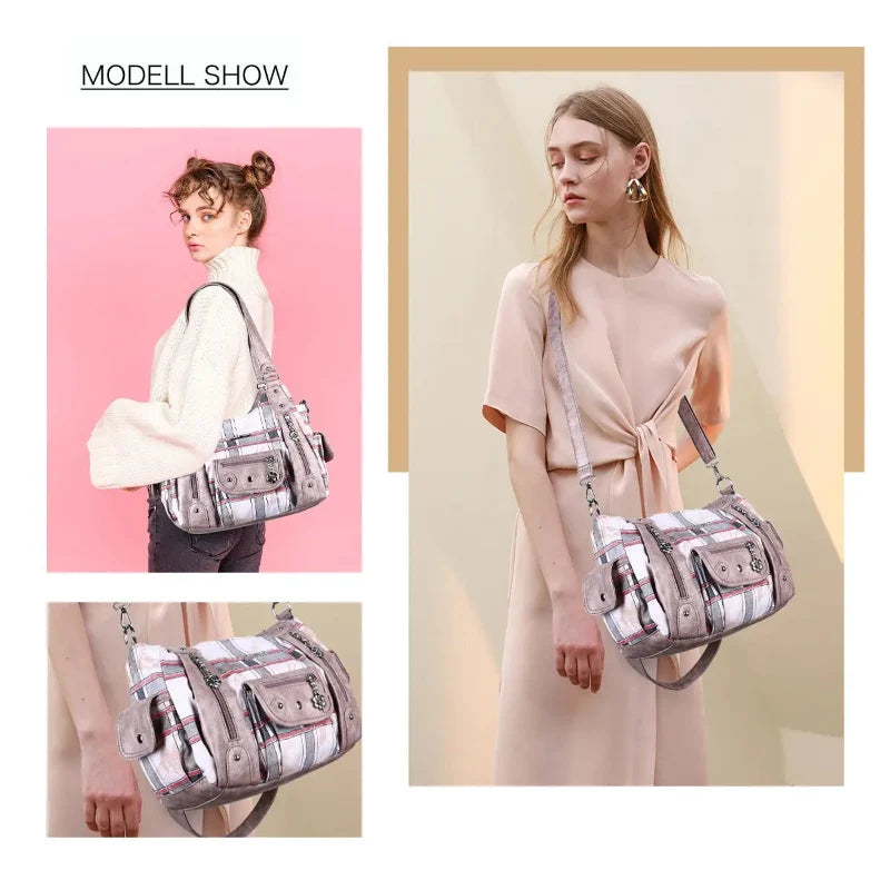Vintage Spacious Crossbody Bag with Shoulder Carry
