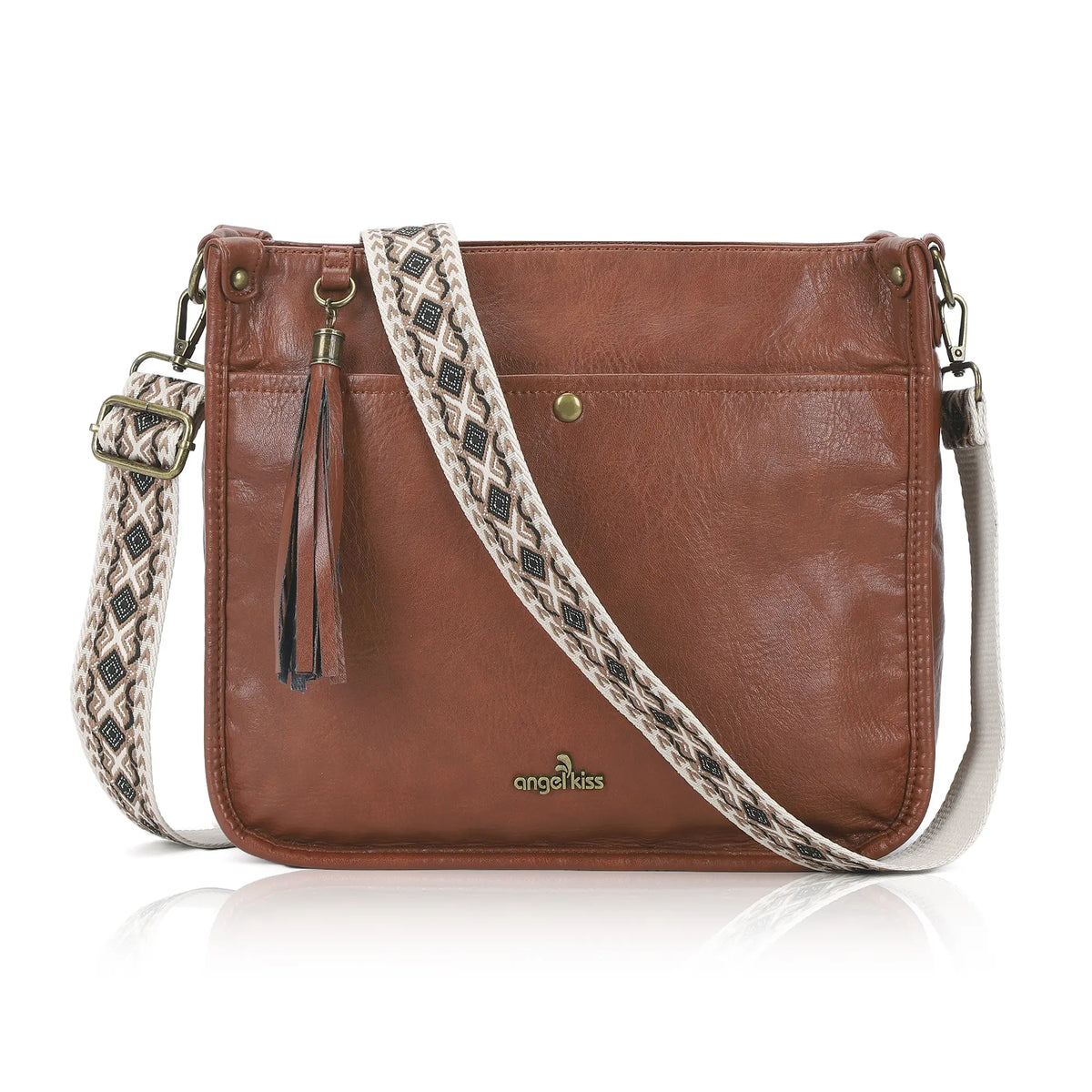 Boho Woven-Strap Tassel Shoulder &amp; Crossbody Bag