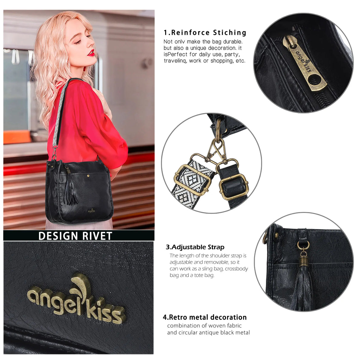 Boho Woven-Strap Tassel Shoulder &amp; Crossbody Bag