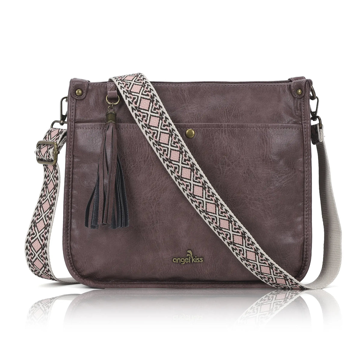 Boho Woven-Strap Tassel Shoulder &amp; Crossbody Bag