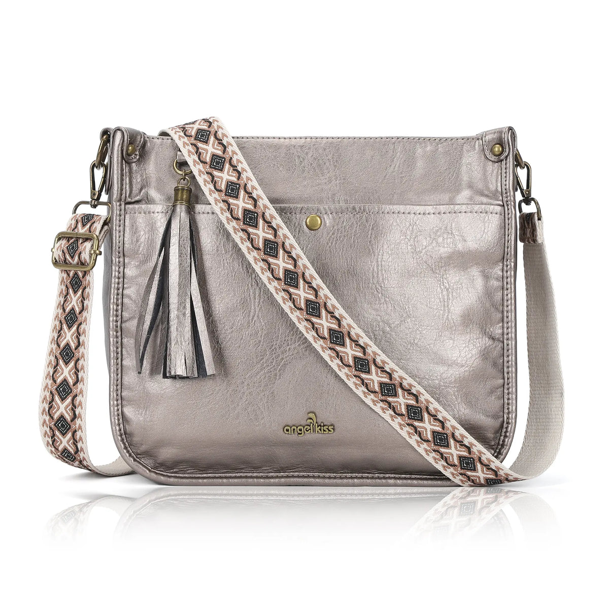 Boho Woven-Strap Tassel Shoulder &amp; Crossbody Bag