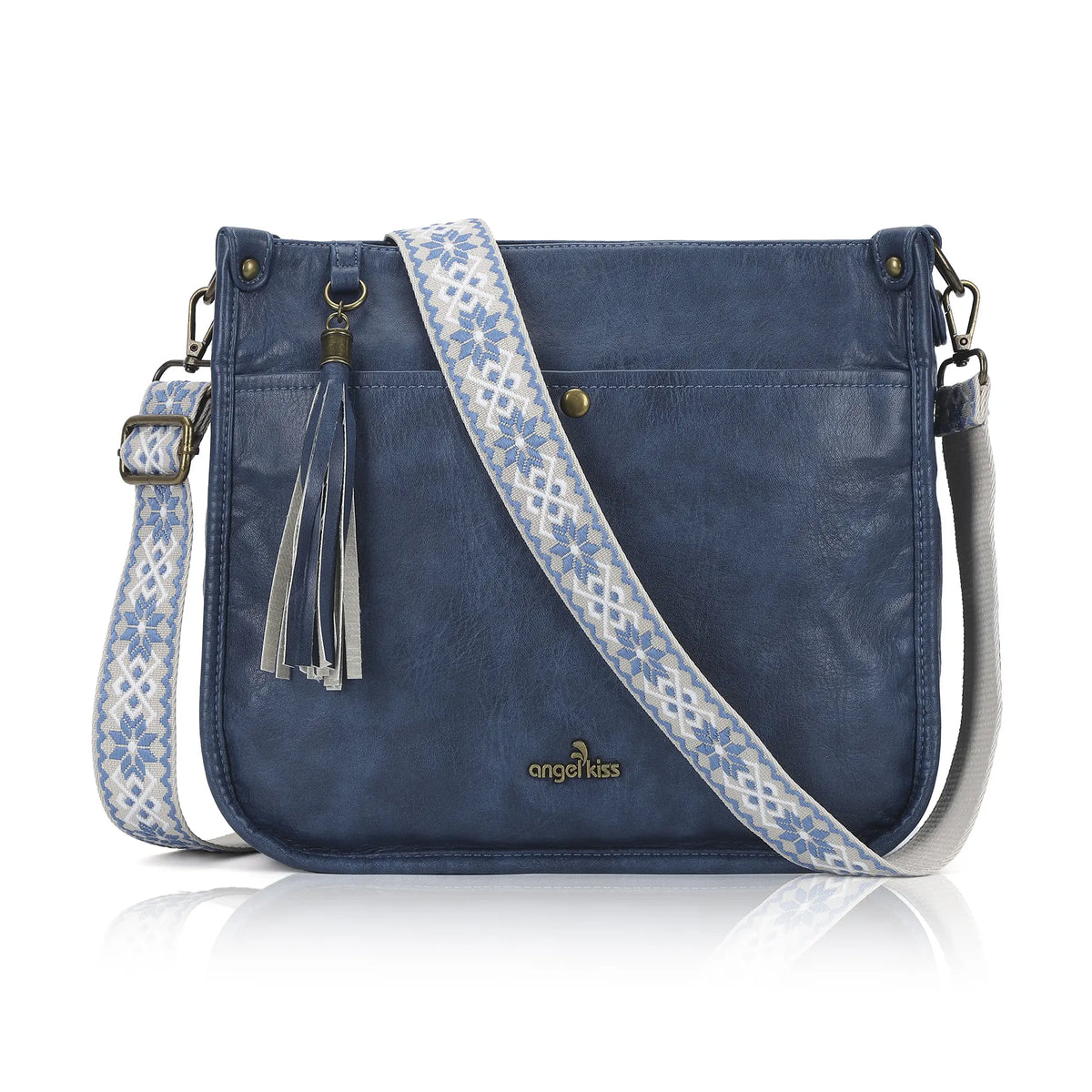Boho Woven-Strap Tassel Shoulder &amp; Crossbody Bag