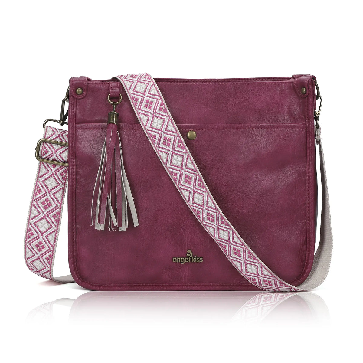 Boho Woven-Strap Tassel Shoulder &amp; Crossbody Bag