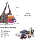 Leopard Rock-Chic Studded Hobo Shoulder Bag