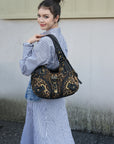 Leopard Multi-Pocket Hobo Shoulder Bag